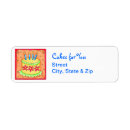 Search for birthday cake return address labels Happy