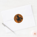Search for fly on a broomstick stickers Spooky