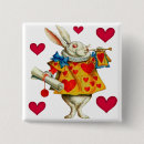 Search for rabbit square buttons Alice in wonderland