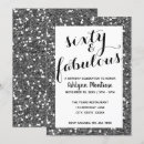 Search for sixty and fabulous invitations Silver
