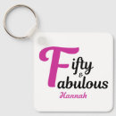 Search for happy 50th keychains Fifty and fabulous