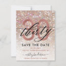 Search for 30th birthday save the dates Glitter
