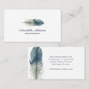 Search for feather business cards Feminine
