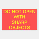 Search for sharp stickers Warning