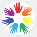 Search for peace hand sign stickers Rainbow