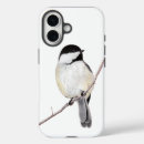 Search for chickadees iphone cases Black