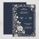 Recherche de bleu cobalt invitations Minuit été fleuris bohème
