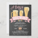 Recherche de train baby shower invitations Bière
