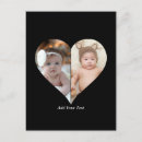 Search for two heart postcards Black and white