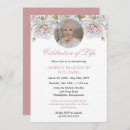 Search for floral celebration of life invitations Botanical