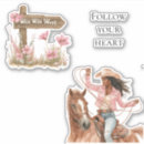 Search for black white horse stickers Cowgirl