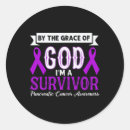 Search for pancreatic cancer ribbon stickers Survivor
