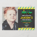 Search for yellow tractor party invitations Boy