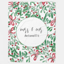 Search for farmhouse christmas blankets Monogrammed