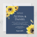 Search for blue and sunflower wedding invitations Watercolor