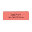 Search for plain pink return address labels Simple