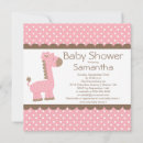 Search for pink giraffe baby shower invitations Safari