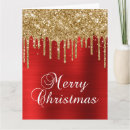 Search for metallic christmas cards Red