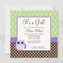 Search for purple owl baby shower invitations Modern