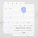 Search for blue and grey birthday invitations Simple