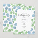 Recherche de motif feuille invitations Bleu
