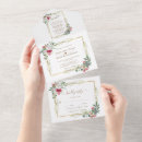 Search for red gold christmas wedding invitations All in one