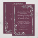 Search for plum and silver wedding invitations Chic