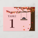 Search for tree table number postcards Love birds
