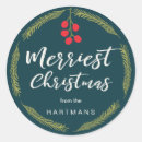 Search for pine wreath stickers Merry