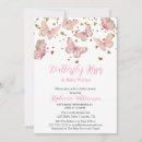 Search for butterfly kisses invitations Pink and gold