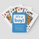Search for baby announcement playing cards Its a boy
