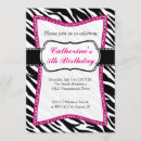 Search for hot pink zebra invitations Modern