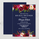 Search for navy blue bridal shower invitations Boho