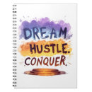 Search for hustle notebooks Typography
