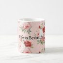 Search for beautiful white roses mugs Pink