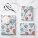 Search for hot air balloon wrapping paper Vintage