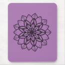 Recherche de fleur mandala tapis souris Violet