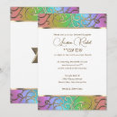 Search for rainbow bar bat mitzvah invitations Gold