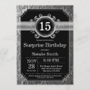 Search for black white silver quinceanera invitations Quinceañera