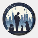 Recherche de jazz refrigérateur magnets Silhouette