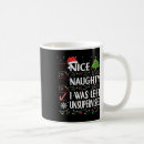 Search for naughty nice list mugs Xmas
