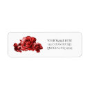 Search for red wedding return address labels Floral