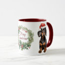 Search for dachshund christmas mugs Dog