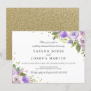 Search for floral rehearsal dinner invitations Purple
