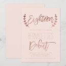 Search for debut birthday invitations Elegant