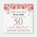 Search for 50th birthday save the dates Fifty and fabulous