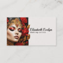 Search for black red gold business cards Makeup artist