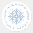 Search for snowflake return address stickers Winter