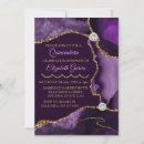Search for purple gold quinceanera invitations Marble