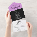 Search for black and purple wedding invitations Simple